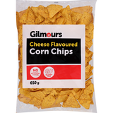 Gilmours Corn Chips Cheese 650g