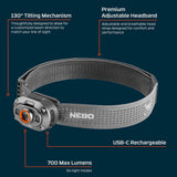 Rechargeable Headlamp - NEBO Mycro 700