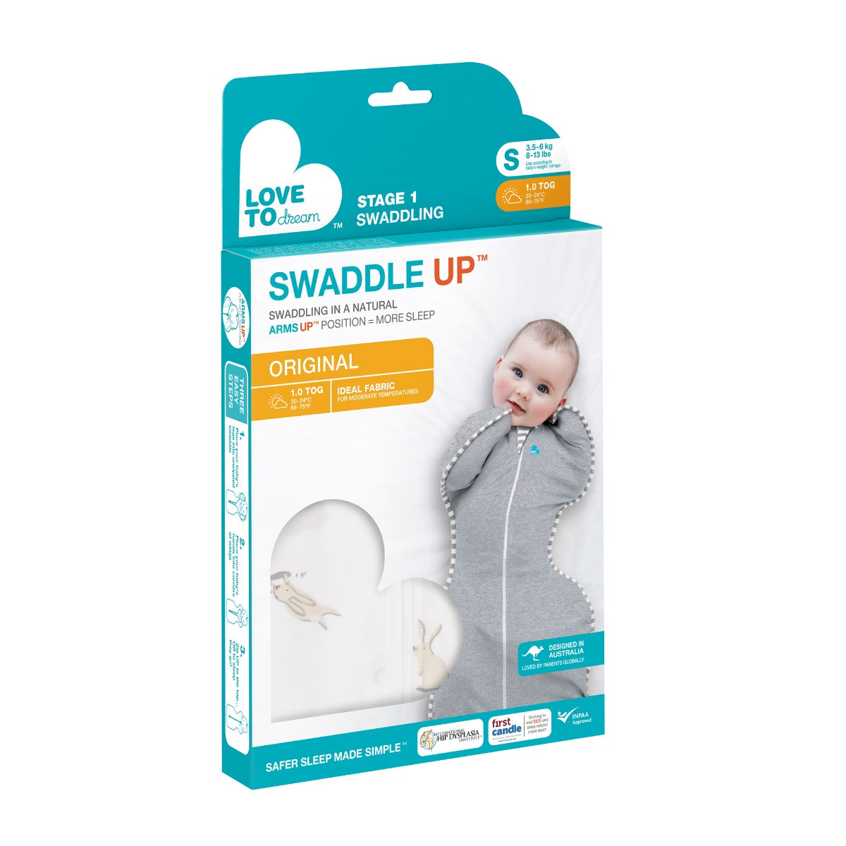 Love to Dream Swaddle Up™ Original 1.0 TOG - Cloud Bunnies - Small