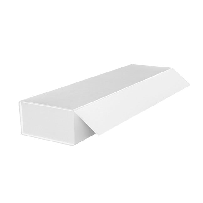 Rose Box Magnetic Lid Flat Pack Dozen White 1200gsm