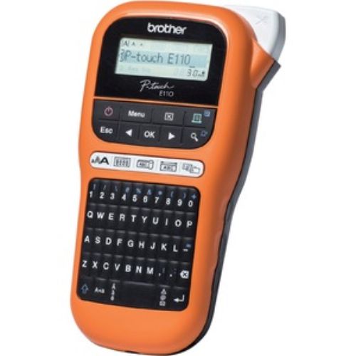 Brother PTE110VP Industrial Label Maker - Durable, Fast Direct Thermal Printing - 20 mm/s