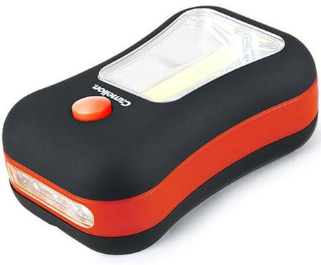 CAMELION 3W COB TravLite flashlight with strong magnet and swivel hook, delivering 200 lumens for versatile portable lighting.