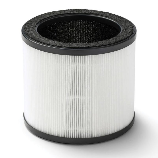 True HEPA Replacement Filter by Sunbeam, featuring 3-stage filtration to effectively capture 99.97% of airborne allergens.