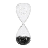 ROSE EMBOSSED HOUR GLASS WITH BLACK SAND - LARGE