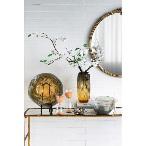 HOUR GLASS WITH TERRACOTTA SAND - SMALL