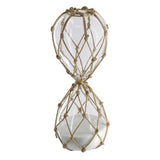 WOVEN HOUR GLASS WITH WHITE SAND - SMALL