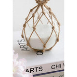 WOVEN HOUR GLASS WITH WHITE SAND - SMALL