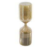 AMBER SHIMMER HOURGLASS WITH WHITE SAND - SMALL