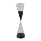 TRIANGULAR HOUR GLASS WITH BLACK SAND