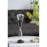 TRIANGULAR HOUR GLASS WITH BLACK SAND