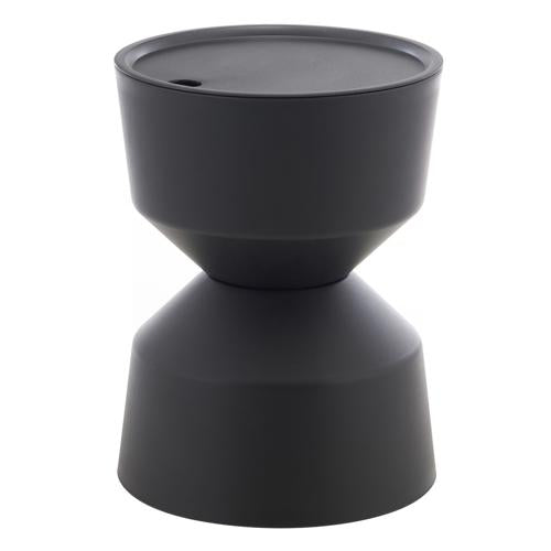 OUTDOOR ICE BUCKET SIDE TABLE - BLACK