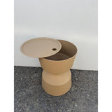 OUTDOOR ICE BUCKET SIDE TABLE - SAND