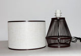 BAMBOO & LINEN TABLE LAMP - NATURAL/BLACK