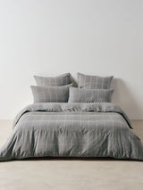 Quilt Cover Set - Atrium Shadow Linen House - King Grey