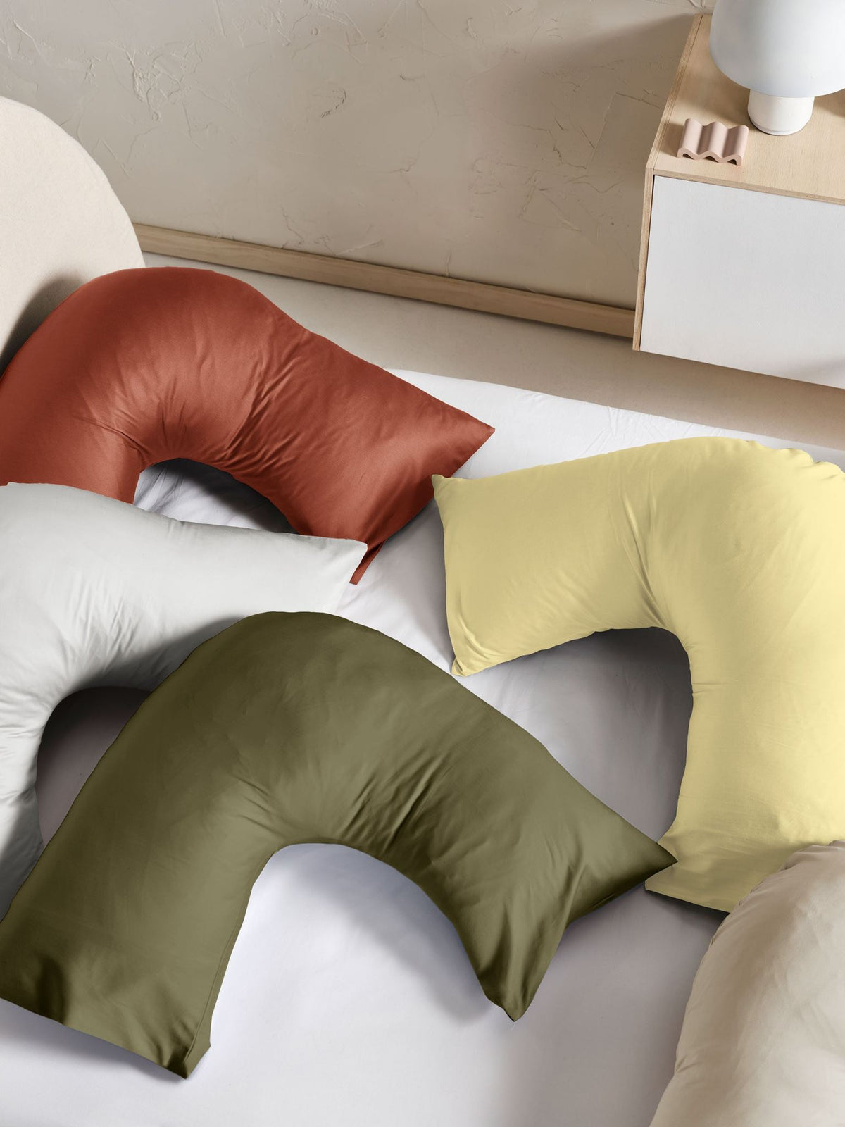 Pillowcase - 500 Thread Count Cotton Sateen Augusta Brick U-Shaped - U-Shape