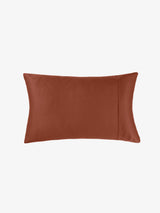 Pillowcase - 500 Thread Count Cotton Sateen Augusta Brick Linen House - King