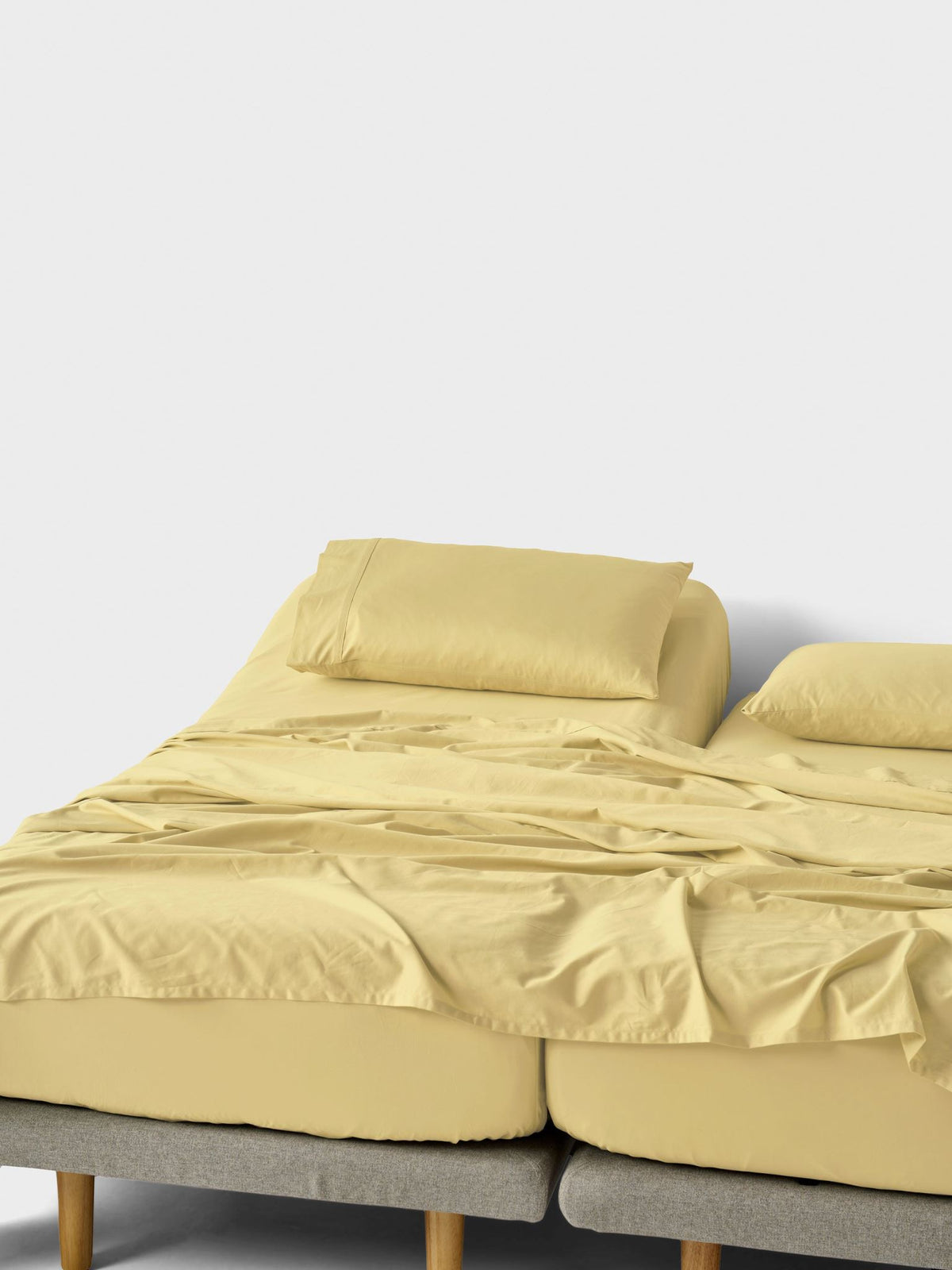 Sheet Set - 500 Thread Count Cotton Sateen Augusta Daffodil - Split King