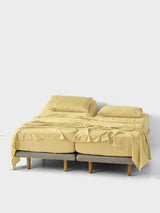 Sheet Set - 500 Thread Count Cotton Sateen Augusta Daffodil - Split King