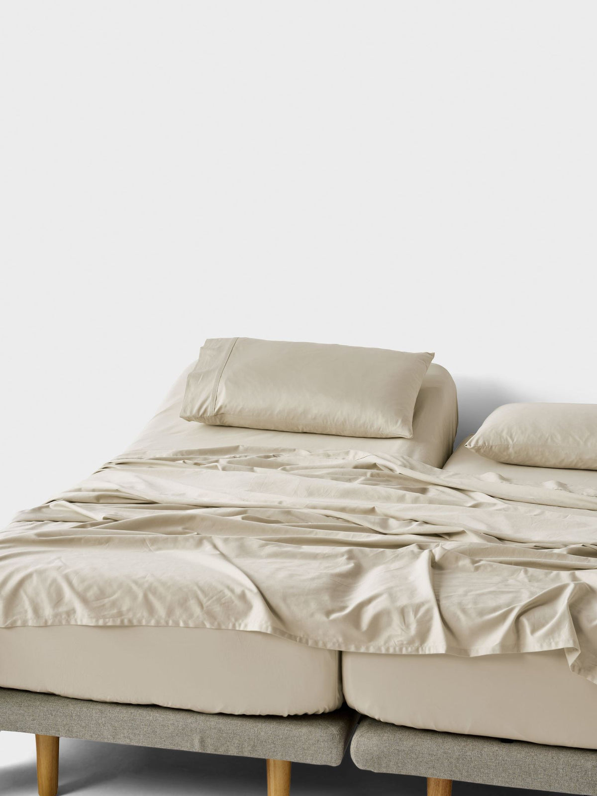 Sheet Set - 500 Thread Count Cotton Sateen Augusta Natural - Split King