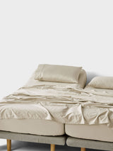 Sheet Set - 500 Thread Count Cotton Sateen Augusta Natural - Split King
