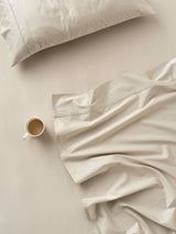 Sheet Set - 500 Thread Count Cotton Sateen Augusta Natural - Super King