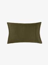 Pillowcase - 500 Thread Count Cotton Sateen Augusta Olive Linen House - King