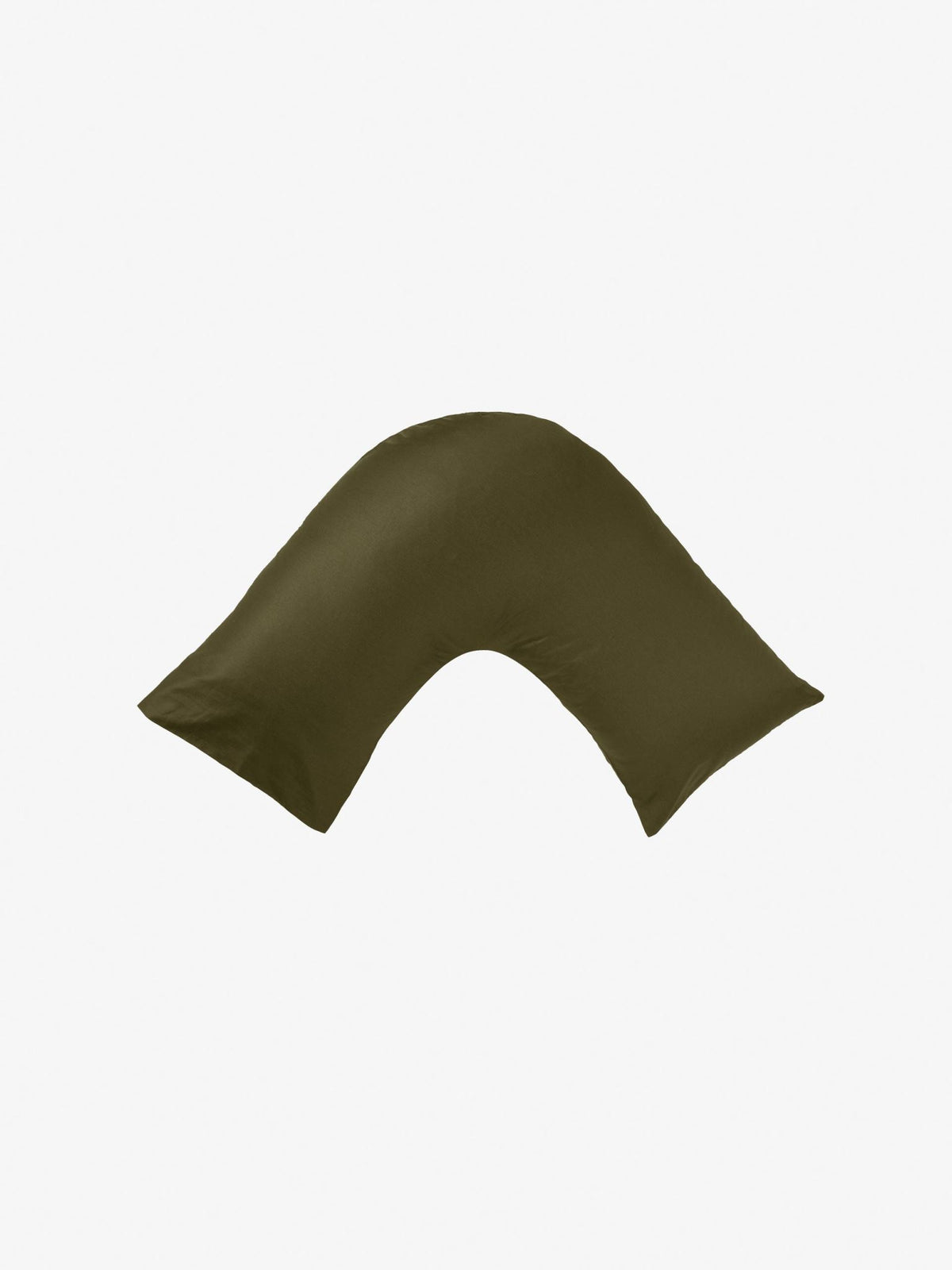 Pillowcase - 500 Thread Count Cotton Sateen Augusta Olive U-Shaped - U-Shape