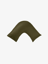 Pillowcase - 500 Thread Count Cotton Sateen Augusta Olive U-Shaped - U-Shape