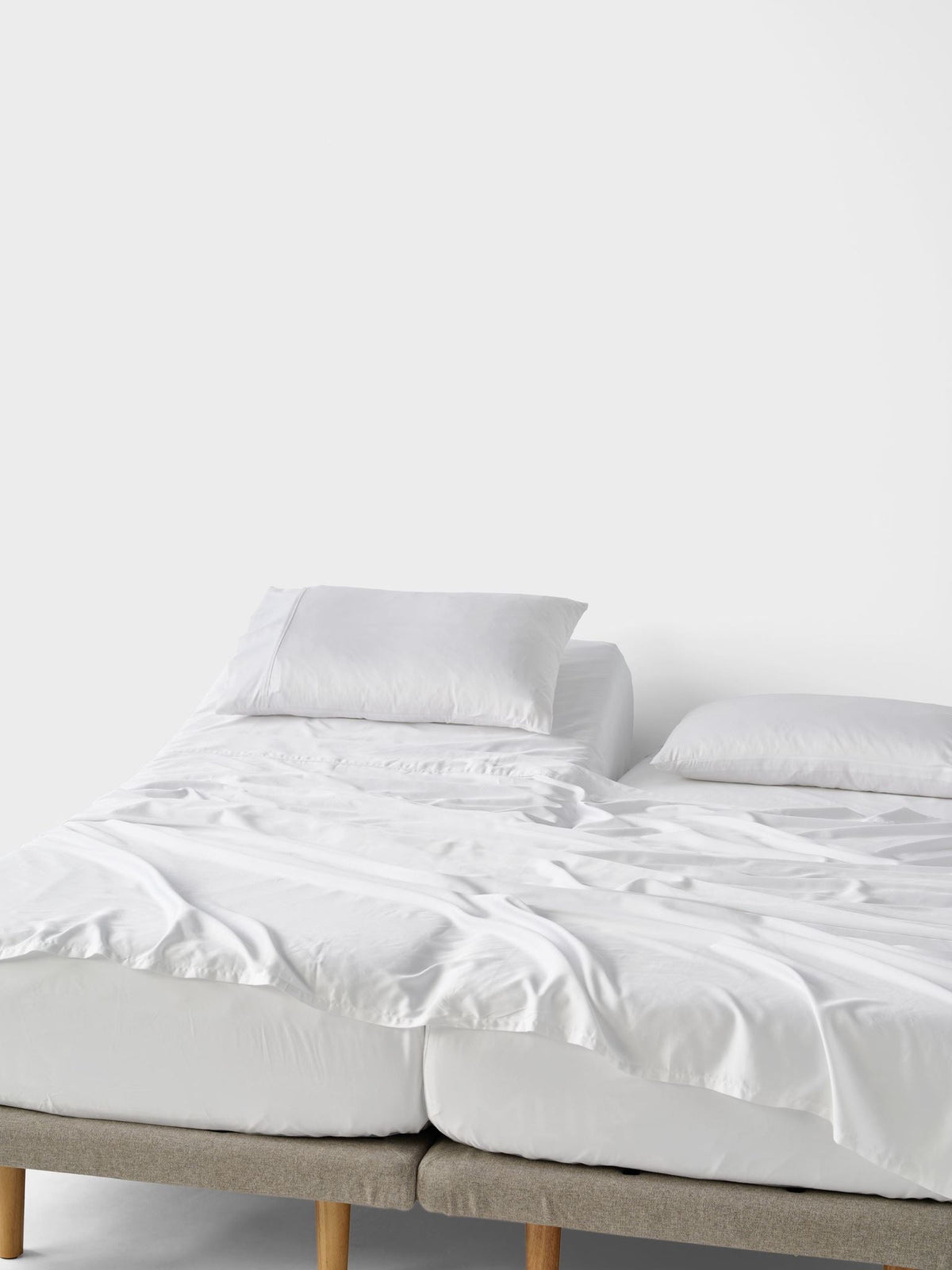 Sheet Set - 500 Thread Count Cotton Sateen Augusta White - Split King