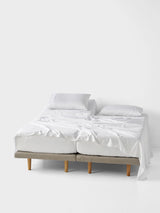 Sheet Set - 500 Thread Count Cotton Sateen Augusta White - Split King