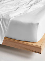 Sheet Set - 500 Thread Count Cotton Sateen Augusta White Linen House - King