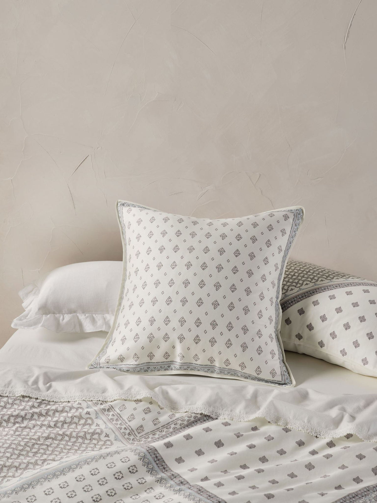 European Pillowcase - Avene Linen House - 65cm x 65cm Blue
