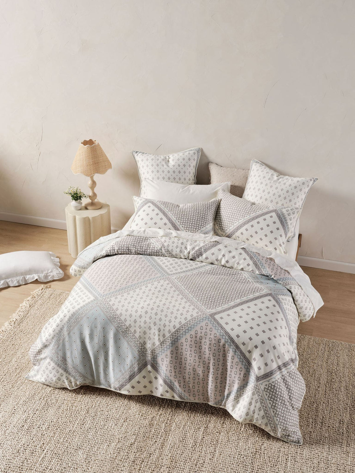 Quilt Cover Set - Avene Linen House - Double Blue