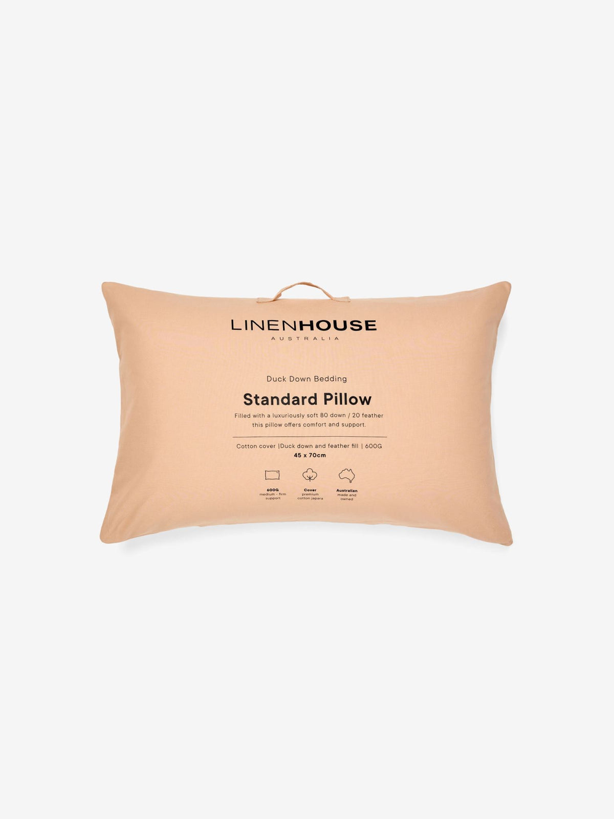 Duck Down Pillow - 80/20 600 GSM Linen House