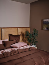 Quilt Cover Set - 400 Thread Count Bamboo Cotton Nara Chocolate - Double Brown