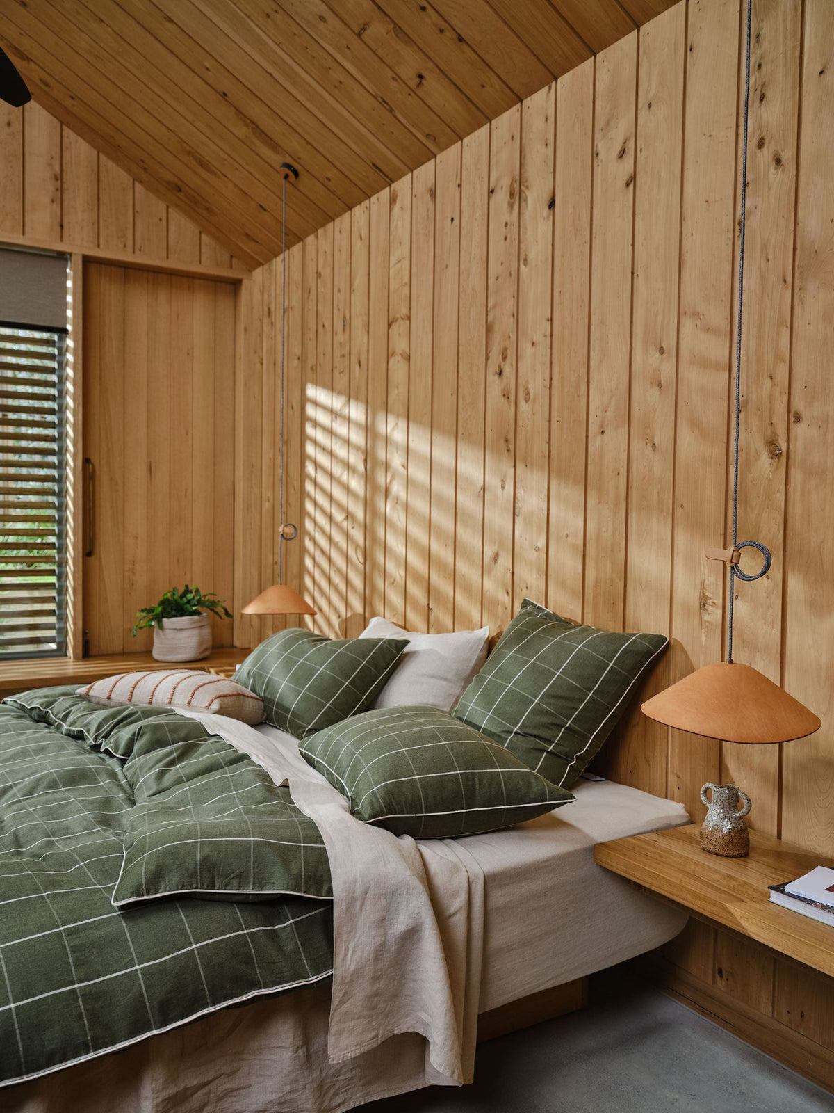 Quilt Cover Set - Atrium Forest Linen House - King Green