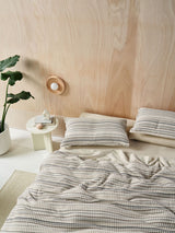 Quilt Cover Set - Dana Mushroom Linen House - Queen Natural