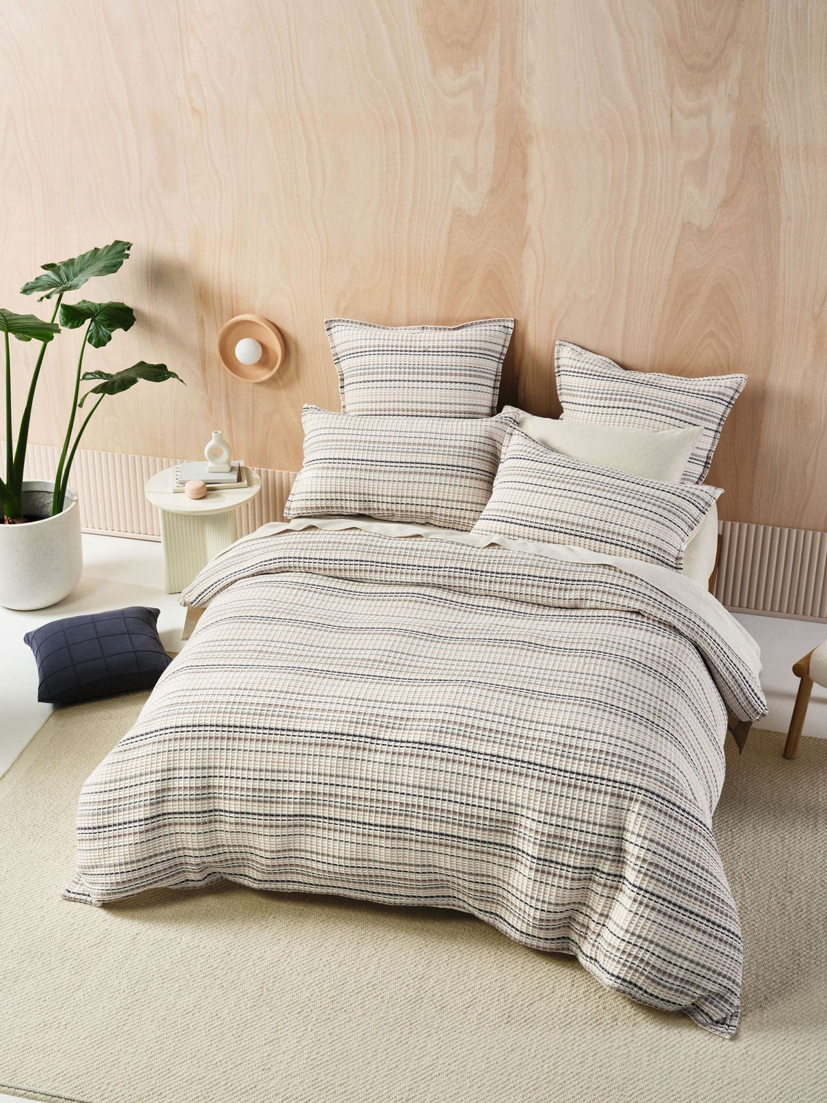 Quilt Cover Set - Dana Mushroom Linen House - Queen Natural