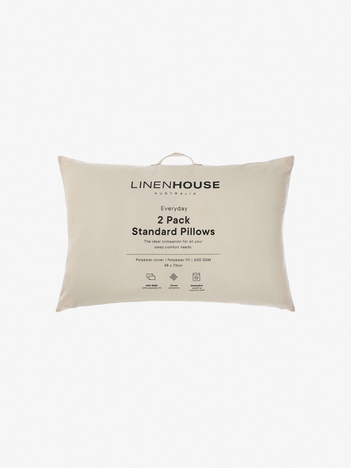 Everyday 2 Pack Pillow Pair 600 GSM Linen House - Standard