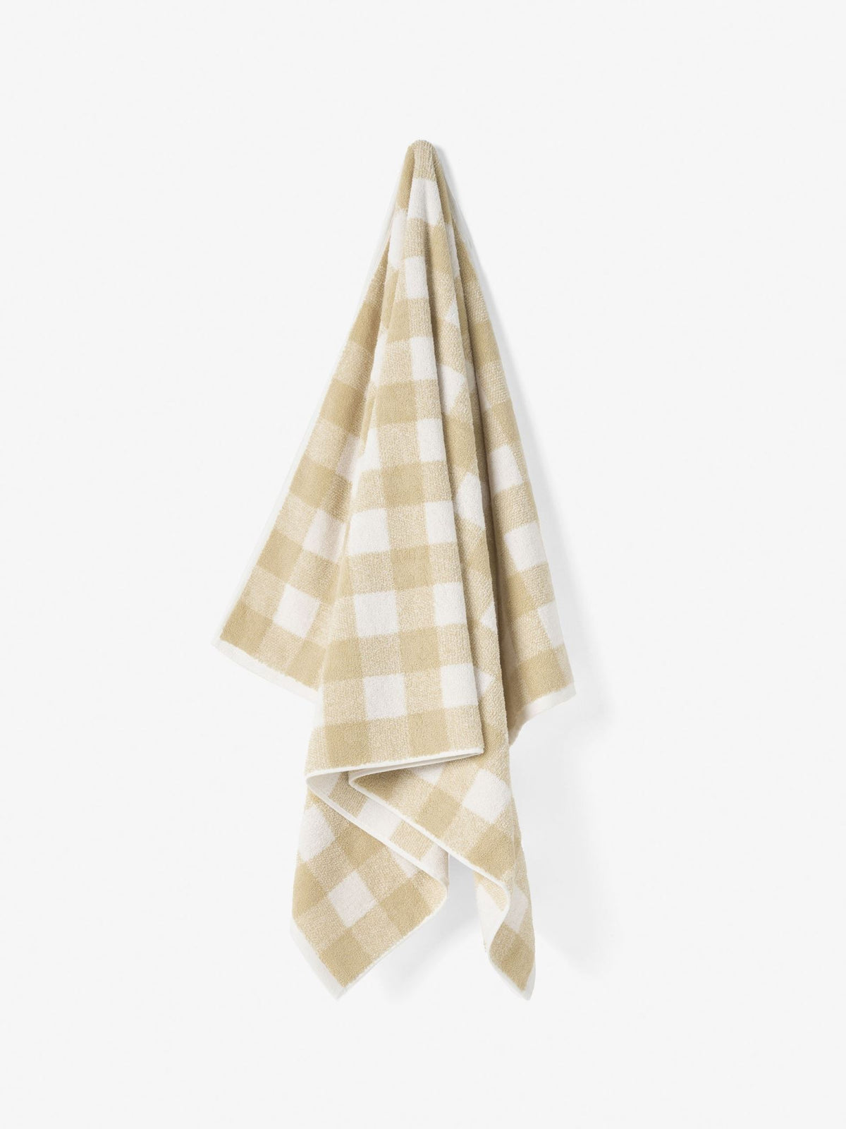 Hand Towel - Flinders Check Beige Linen House - 41cm x 66cm Natural