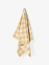 Bath Sheet - Flinders Check Honey Linen House - 80cm x 174cm Yellow