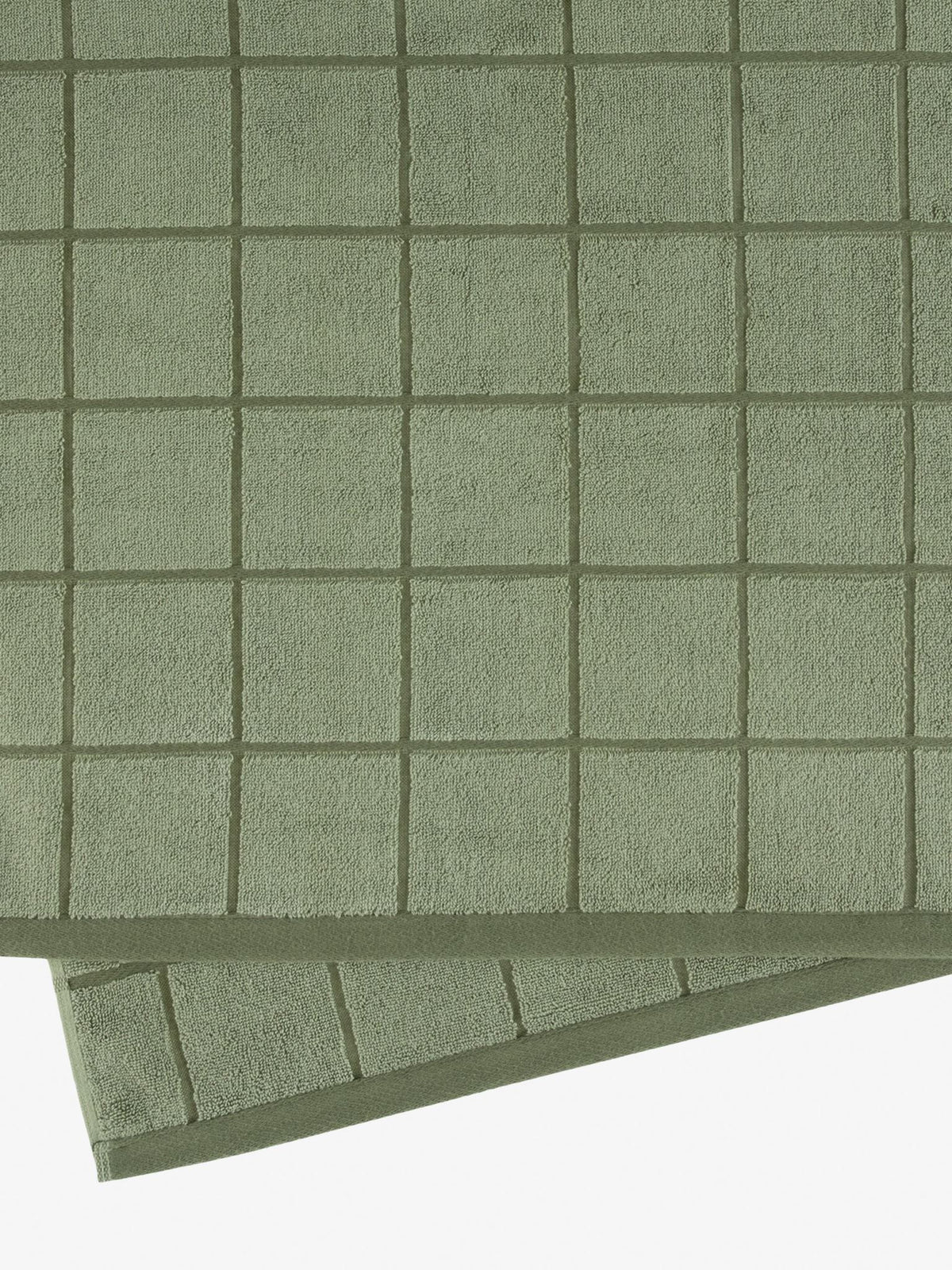 Hand Towel - Geneva Light Olive Linen House - 74cm x 168cm Green