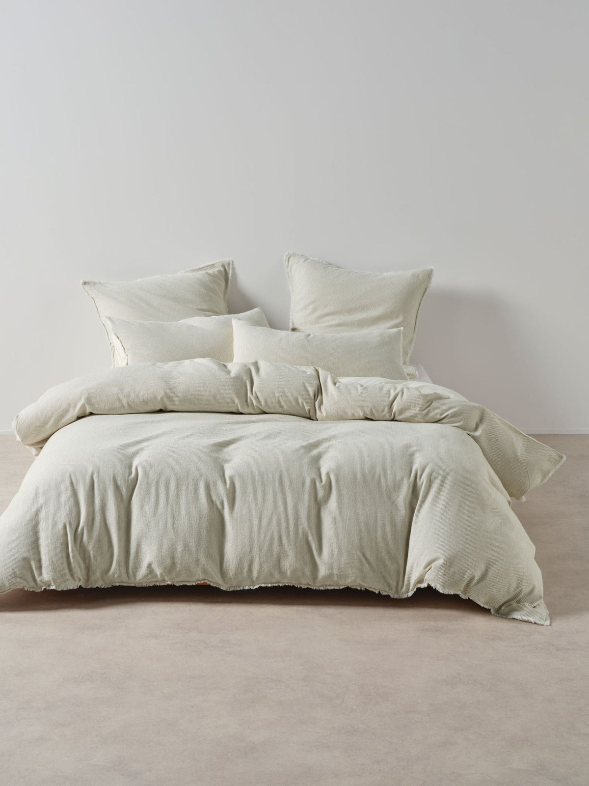 Quilt Cover Set - Macey Artichoke Linen House - Queen Green