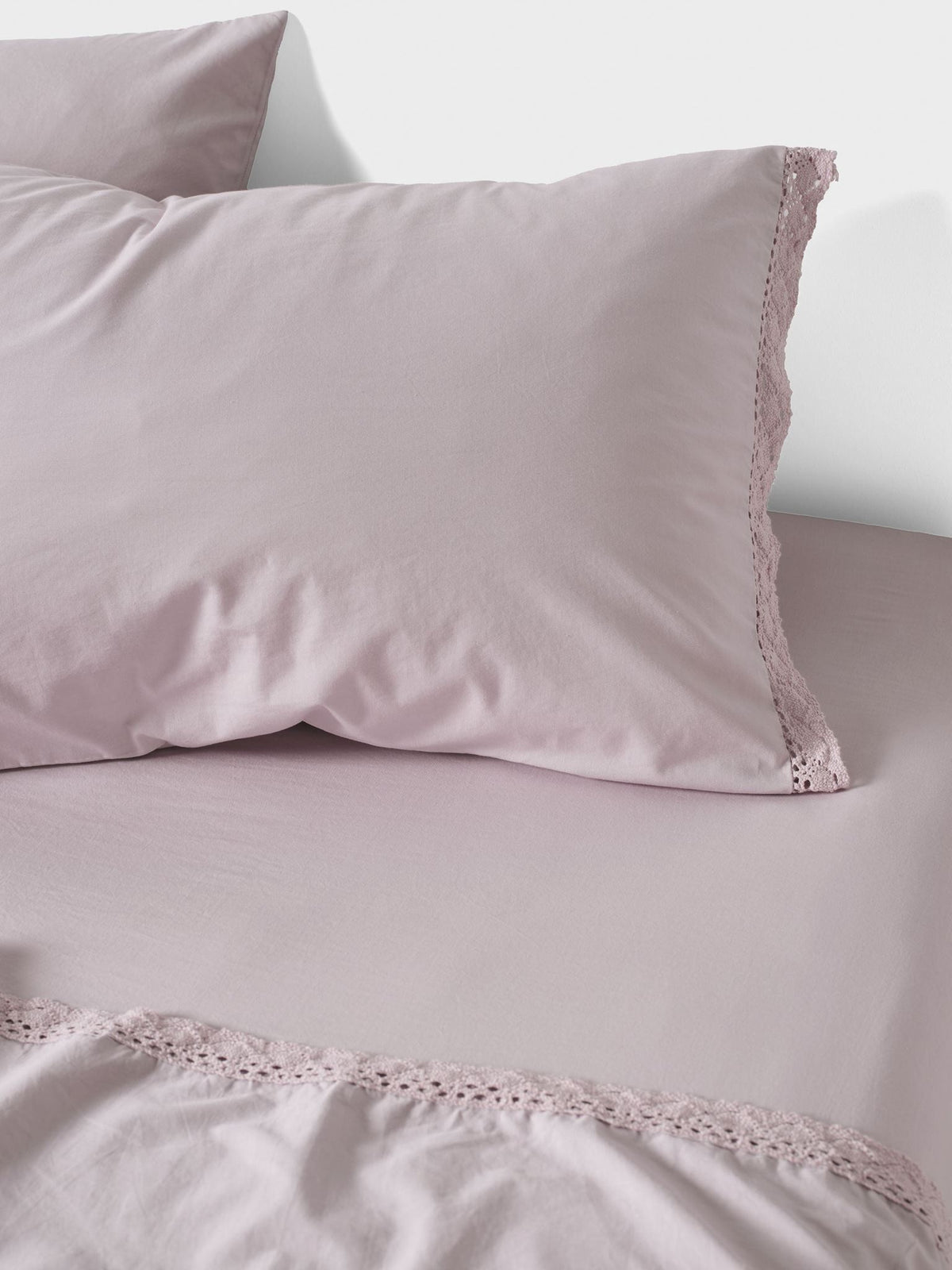 Sheet Set - 250TC Washed Organic Cotton Marion Lavender - Double Purple