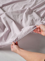 Sheet Set - 250 Thread Count Washed Organic Cotton Marion Lavender - King Purple