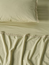 Sheet Set - 250 Thread Count Washed Organic Cotton Marion Pistachio - King Green