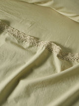 Sheet Set - 250 Thread Count Washed Organic Cotton Marion Pistachio - King Green