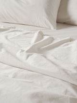 Sheet Set - 250 Thread Count Washed Organic Cotton Marion Vanilla - King White