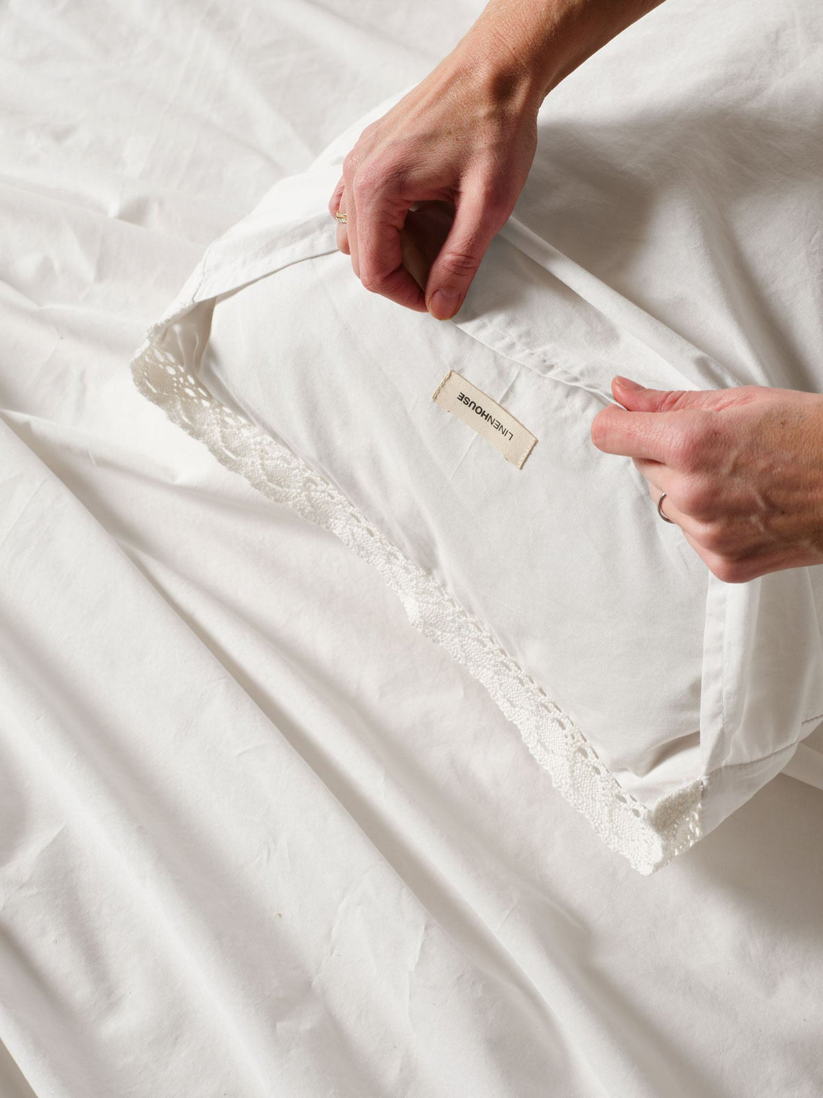 Sheet Set - 250 Thread Count Washed Organic Cotton Marion Vanilla - Double White