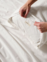 Sheet Set - 250 Thread Count Washed Organic Cotton Marion Vanilla - Double White